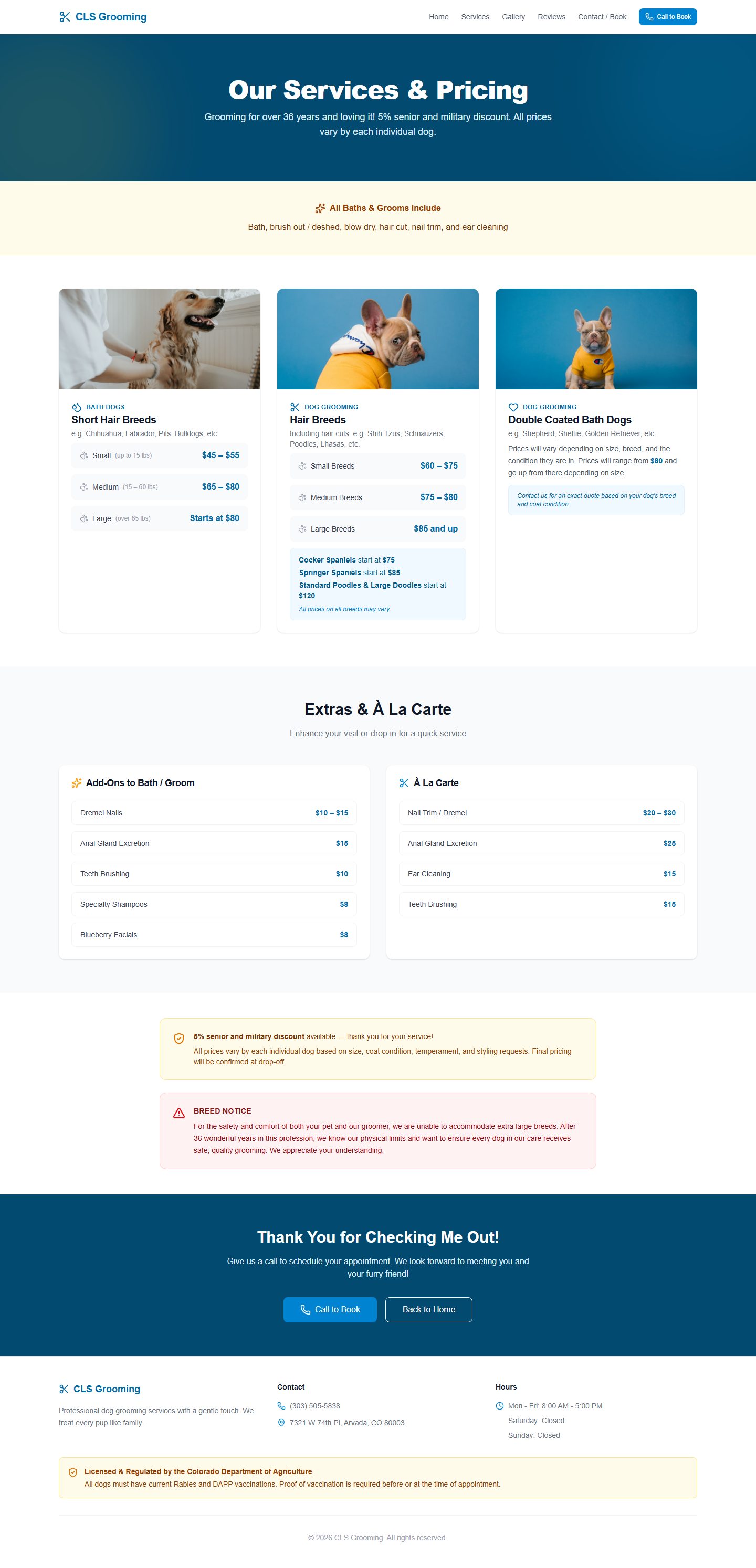 Transparent, tiered pricing